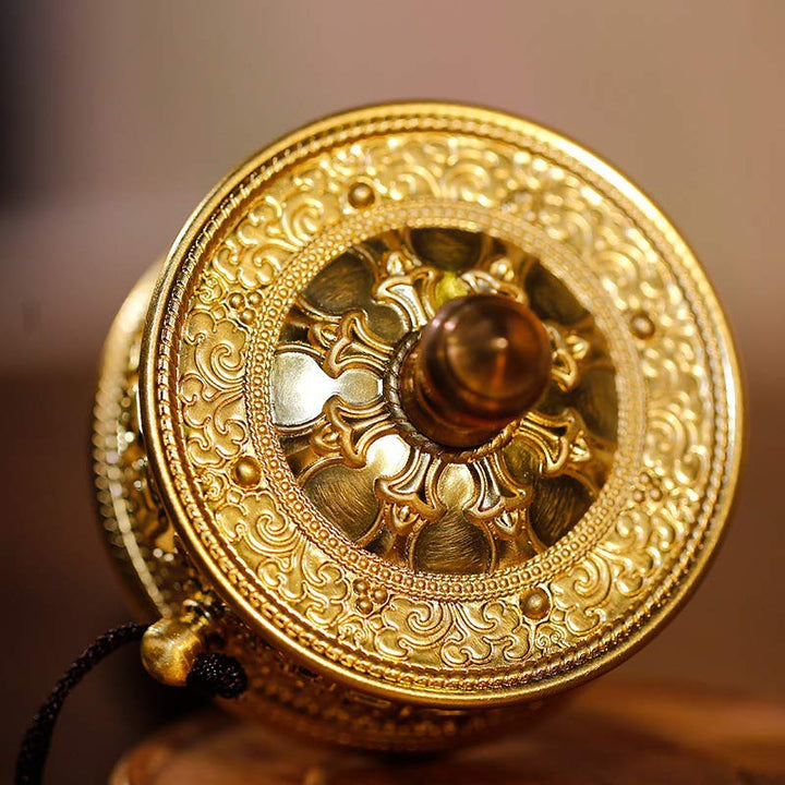 Tibetan Prayer Wheel Six True Words Sandalwood Healing Decoration - image 3