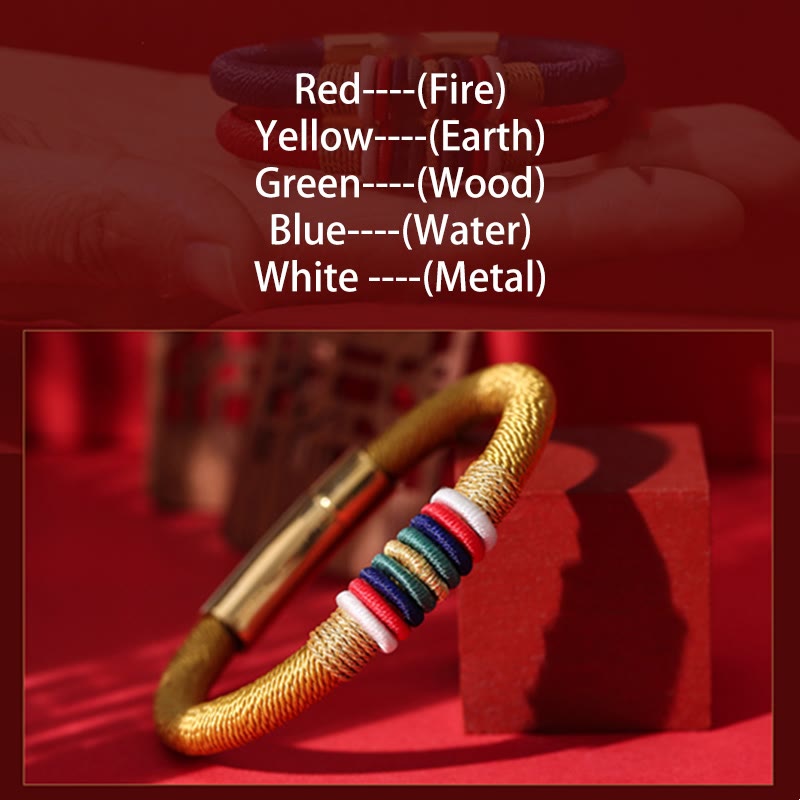 Buddha Stones Tibetan Handmade Colorful King Kong Knot Five Elements Luck Braid String Bracelet - image 22