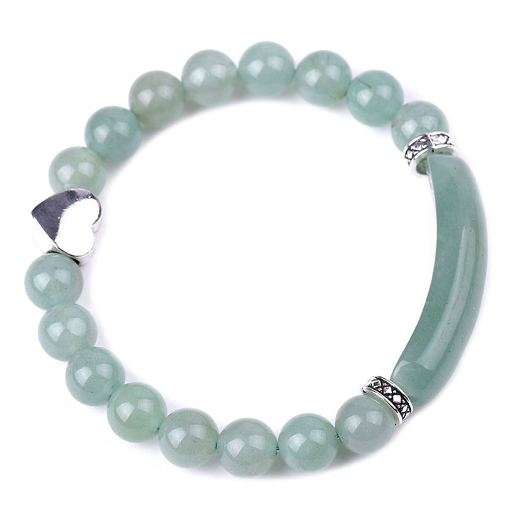 Buddha Stones Natural Crystal Beads Unisex Heart Bracelet - image 0