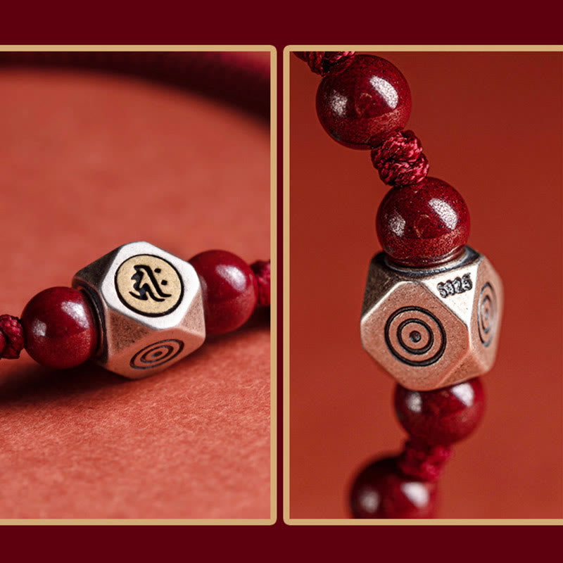 Buddha Stones 925 Sterling Silver Chinese Zodiac Cinnabar Calm Bracelet - image 3