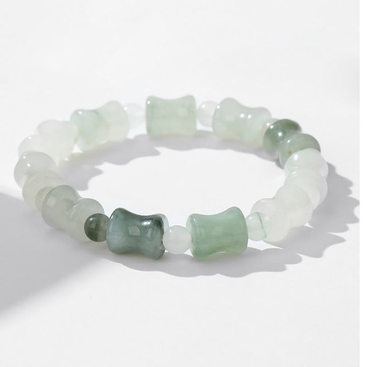 Buddha Stones Jade Coconut Shell Bamboo Pattern Abundance Luck Bracelet - image 6