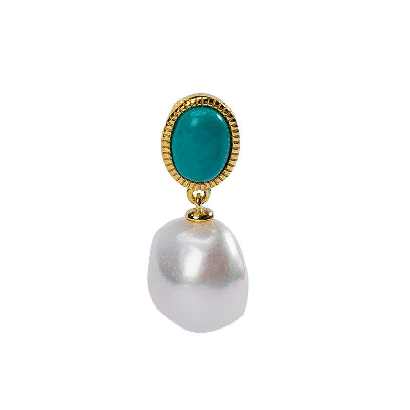 Buddha Stones 925 Sterling Silver Pearl Turquoise Healing Ring Earrings Necklace Pendant - image 10