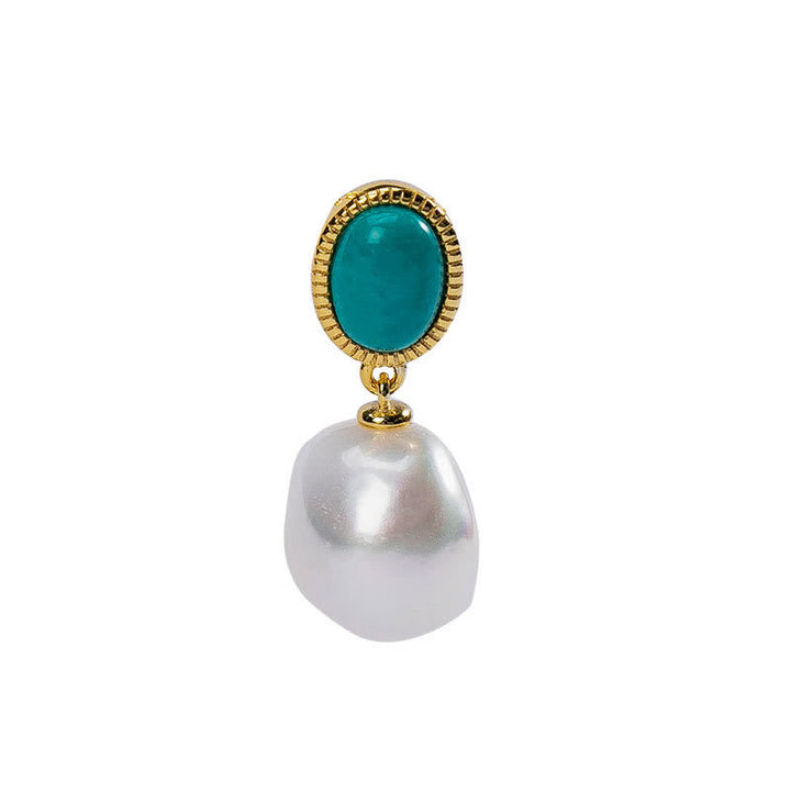 Buddha Stones 925 Sterling Silver Pearl Turquoise Healing Ring Earrings Necklace Pendant - image 10