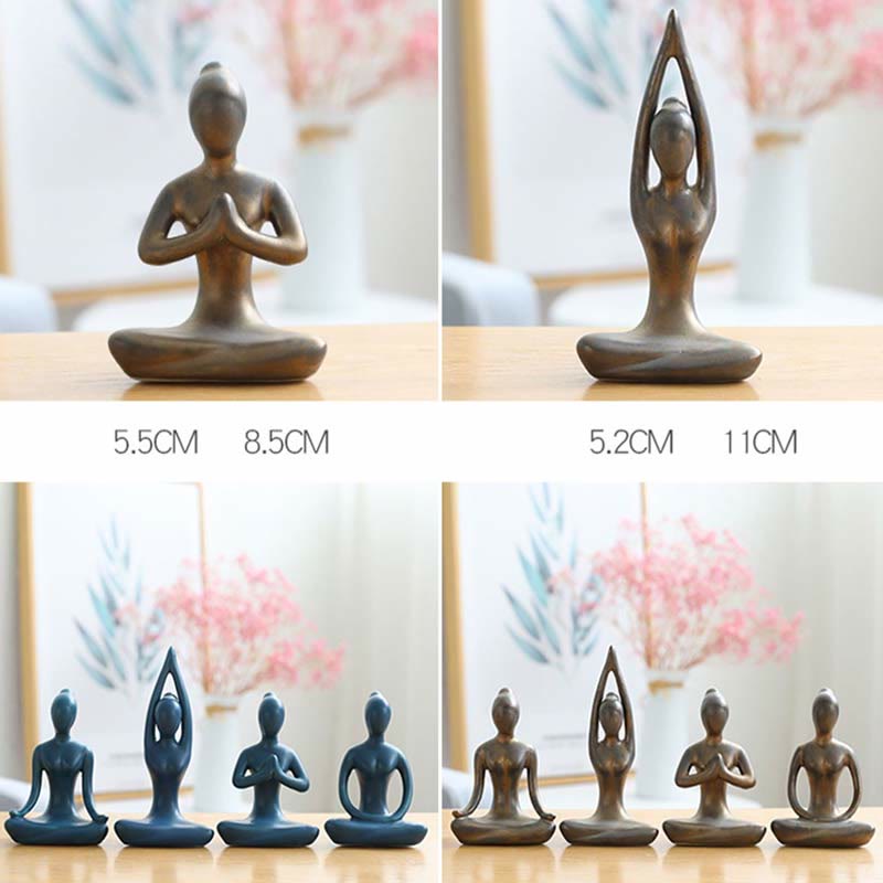 Abstract Yoga Meditation Exercise Ceramics Spiritual Figurine Sculpture Decoration - image 18
