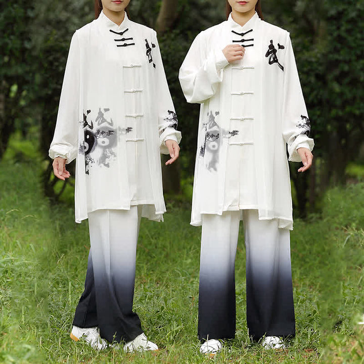 Buddha Stones 3Pcs Yin Yang Tree Tai Chi Spiritual Zen Practice Meditation Prayer Uniform Unisex Clothing Set - image 4