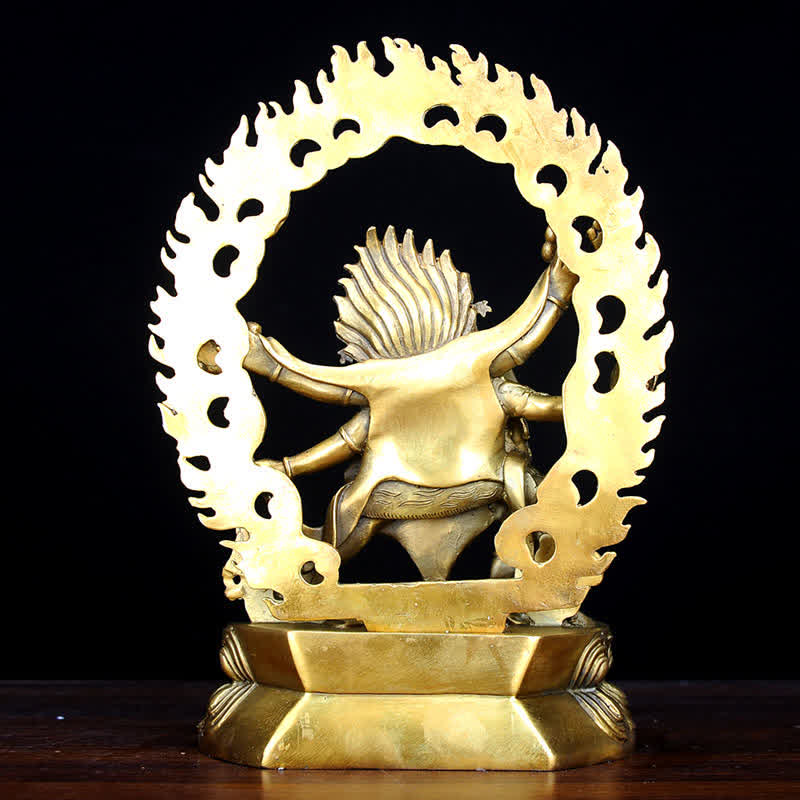 Tibet Mahakala Bodhisattva Figurine Compassion Copper Statue Decoration - image 2