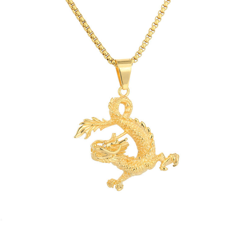 Buddha Stones Dancing Dragon Pattern Luck Necklace Pendant - image 4