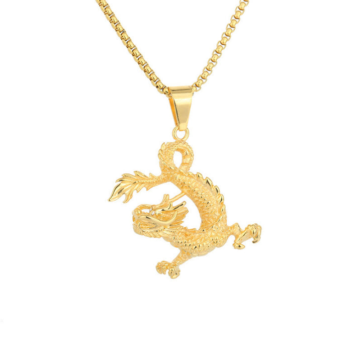 Buddha Stones Dancing Dragon Pattern Luck Necklace Pendant - image 4