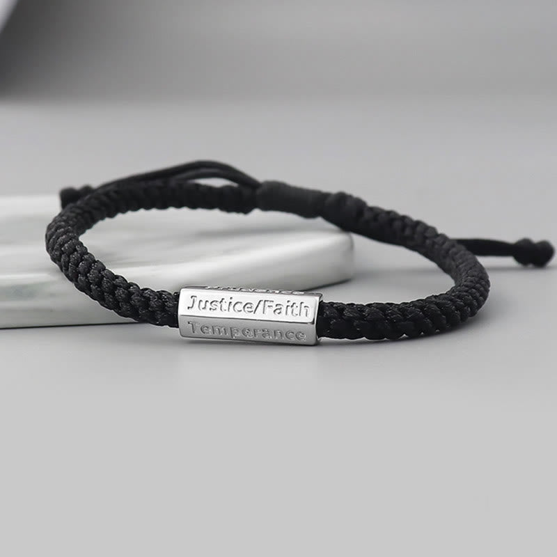 Buddha Stones Seven Deadly Sins Seven Virtues Braided String Bracelet - image 17
