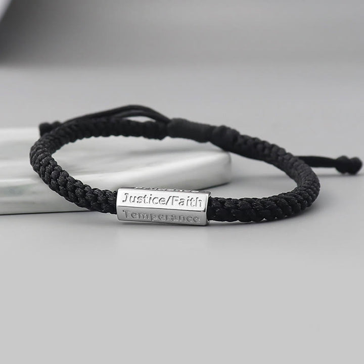 Buddha Stones Seven Deadly Sins Seven Virtues Braided String Bracelet - image 17