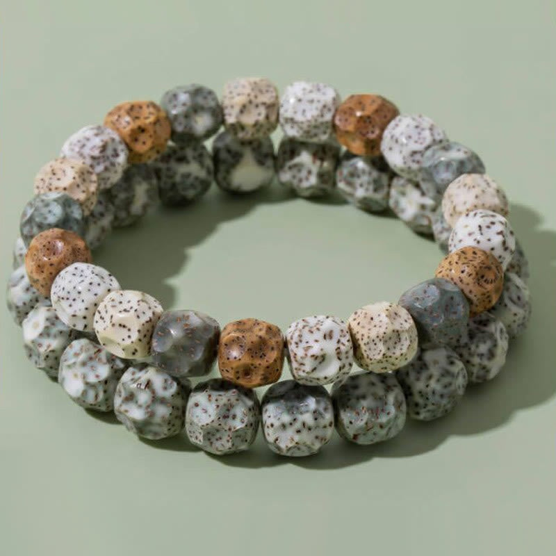 Buddha Stones Natural Colorful Bodhi Seed Auspiciousness Wealth Bracelet - image 1