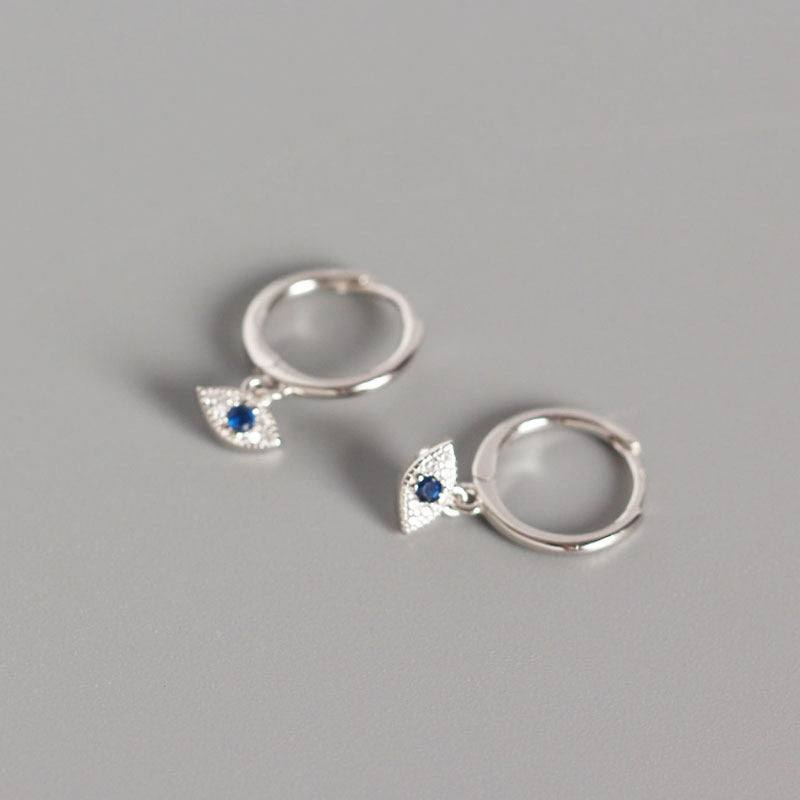 Buddha Stones 925 Sterling Silver Evil Eye Blessing Protection Stud Earrings - Silver - image 4