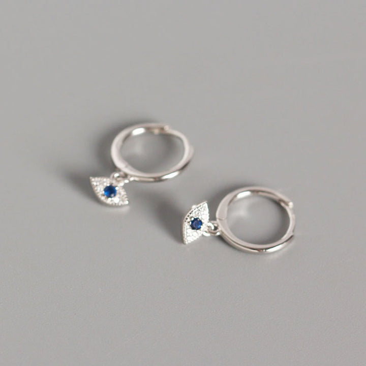 Buddha Stones 925 Sterling Silver Evil Eye Blessing Protection Stud Earrings - Silver - image 4