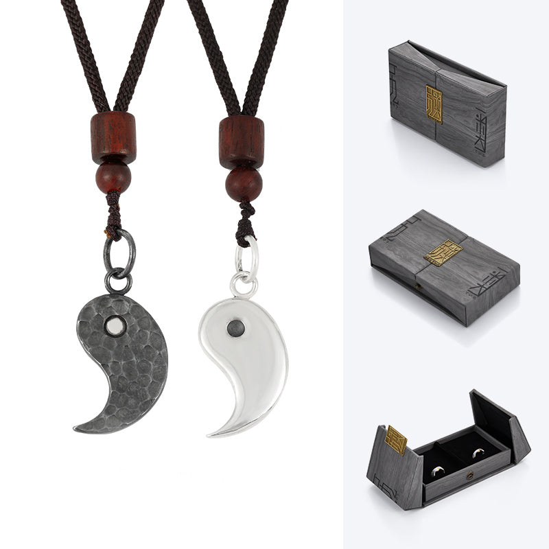 Buddha Stones 990 Sterling Silver Yin Yang Balance Harmony Necklace Pendant - Yin&Yang - image 14