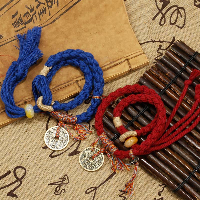Buddha Stones Mountain Ghosts Spend Money Ward Off Evil Spirits Handmade Bracelet - image 6