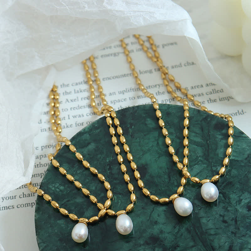 Pearl Bead Peace Necklace Pendant - Pearl (Happiness ♥ Calm) - image 0