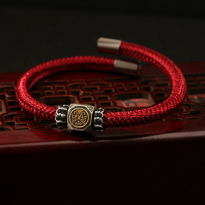 Buddha Stones 925 Sterling Silver Perfect Knot King Kong Knot Faith Strength Bracelet - King Kong Knot-Dark Red(Bracelet Size 21cm) - image 13