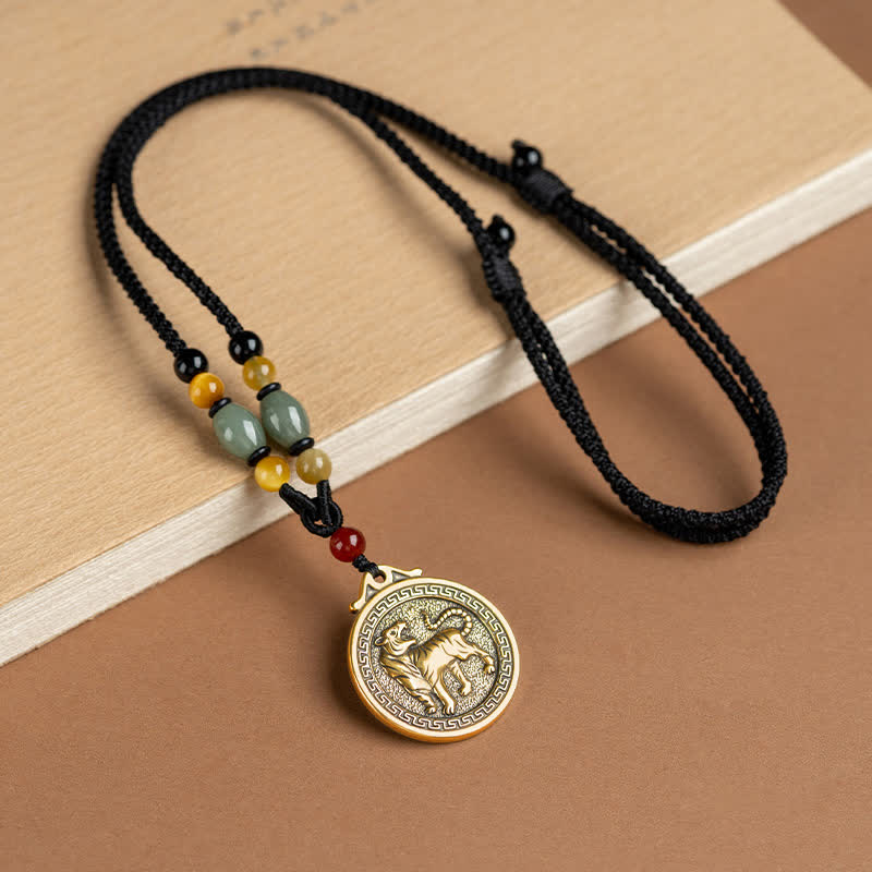 12 Chinese Zodiac Blessing Wealth Fortune Necklace Pendant - Tiger - image 5