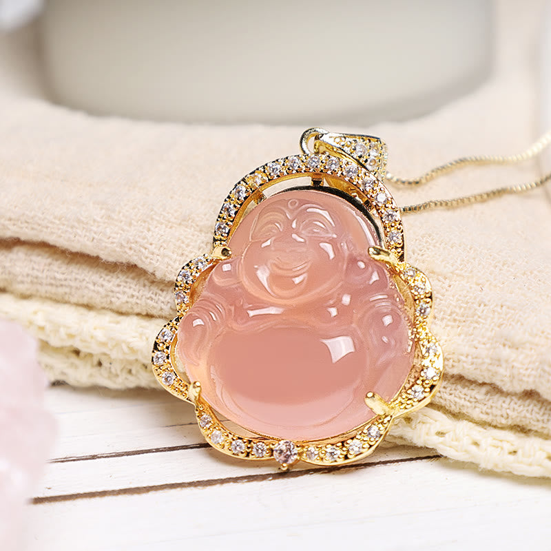 Buddha Stones Good Luck Laughing Buddha Necklace - image 14