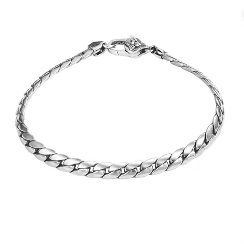 Buddha Stones Double Dorje Vajra Strength Punk Copper Chain Bracelet Necklace - image 11