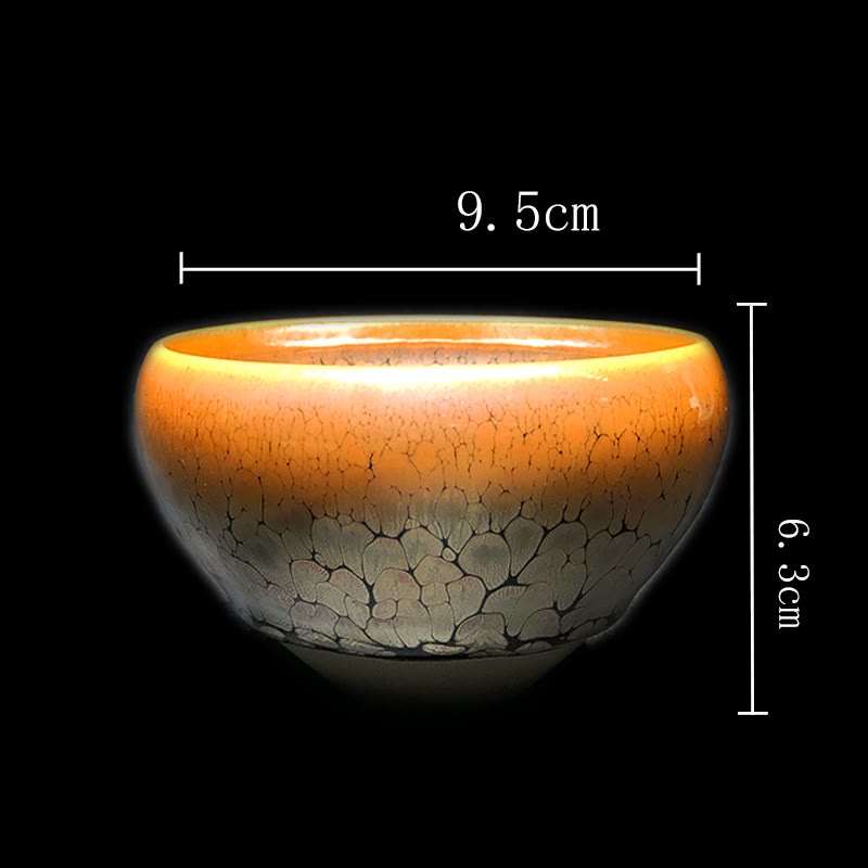 Buddha Stones Gold Spot Pattern Chinese Jianzhan Ceramic Teacup Kung Fu Tea Cup Bowl With Gift Box - Cup Bowl 9.5cm*6.3cm - image 7