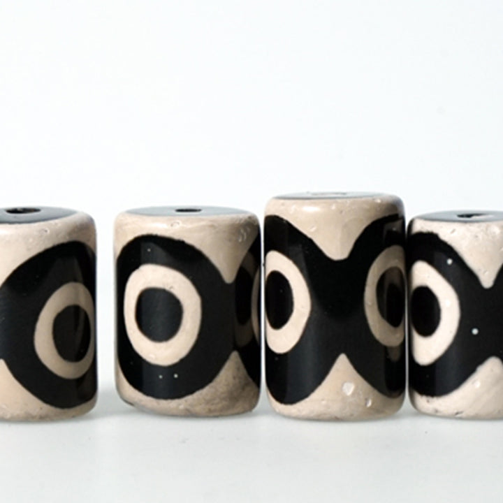 Buddha Stones Ebony Wood Dzi Bead Copper Protection Couple Bracelet - image 7