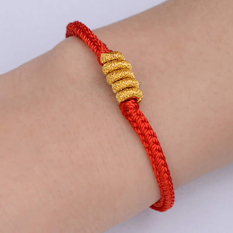 Buddha Stones Handmade Simple Design Chinese Knotting Luck Strength Braid String Bracelet - image 7