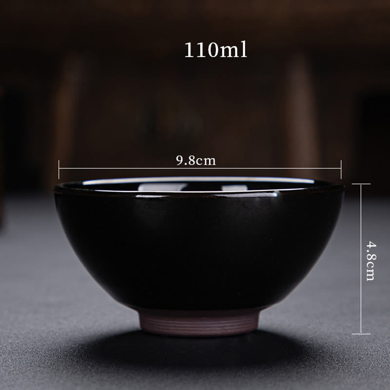 Buddha Stones Gold Maple Leaf Chinese Jianzhan Ceramic Teacup Tenmoku Kung Fu Tea Cup Bowl - image 10