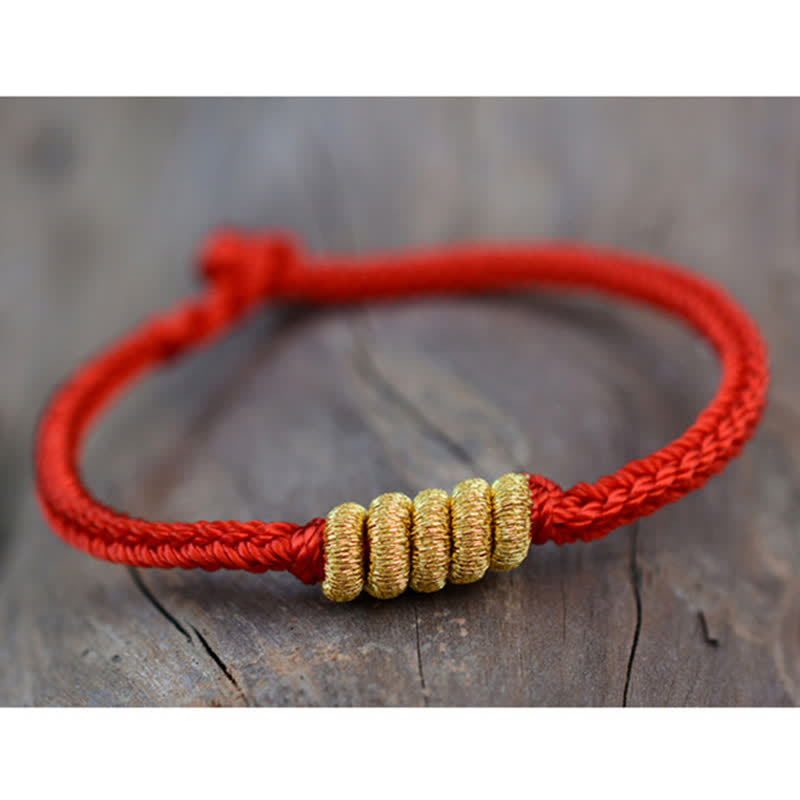 Buddha Stones Handmade Simple Design Chinese Knotting Luck Strength Braid String Bracelet - image 8