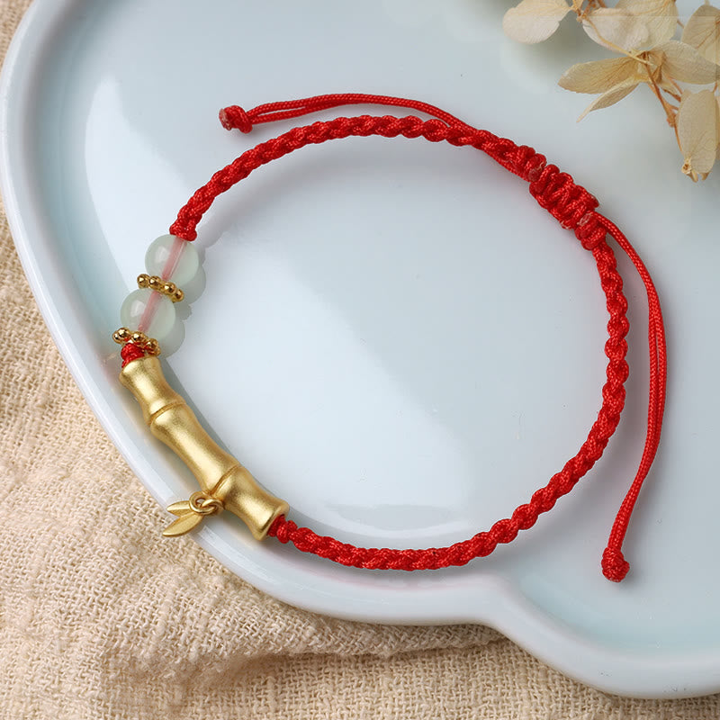 Buddha Stones Bamboo Design Luck Strength Braided Bracelet - image 2