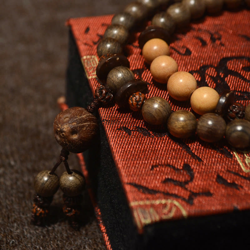 Buddha Stones Tibetan Sandalwood Protection Charm Mala Bracelet - image 11