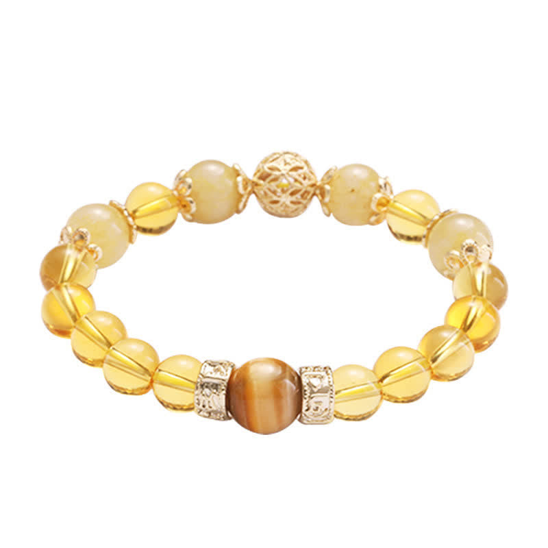 Buddha Stones Citrine Generosity Prosperity Beaded Bracelet - image 9