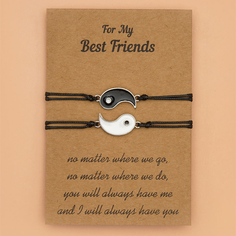 Buddha Stones 2pcs Yin Yang Hematite Couple Bracelet - Yin Yang (NEW EDITION WITH CARD) - image 25