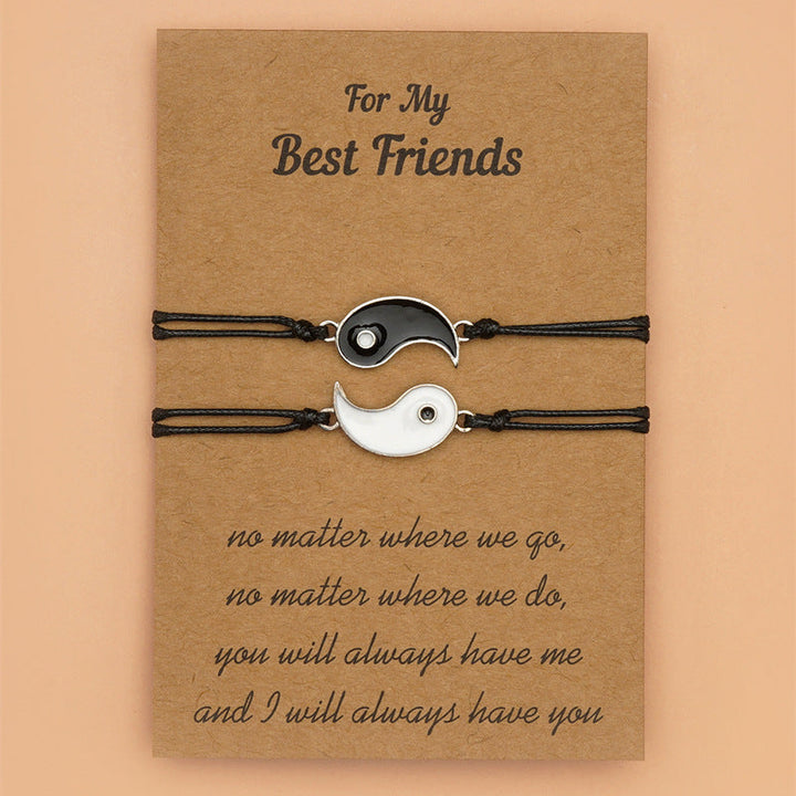 Buddha Stones 2pcs Yin Yang Hematite Couple Bracelet - Yin Yang (NEW EDITION WITH CARD) - image 25
