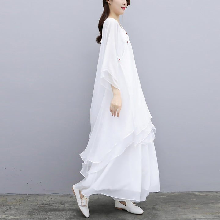 Buddha Stones 3Pcs Yoga Chiffon Clothing Uniform Meditation Zen Practice Women's Set - image 23