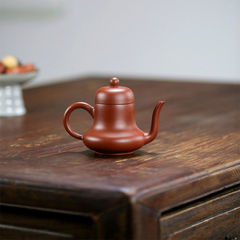 Buddha Stones Vintage Bamboo Peach Blossom Purple Clay Kung Fu Teapot - image 16