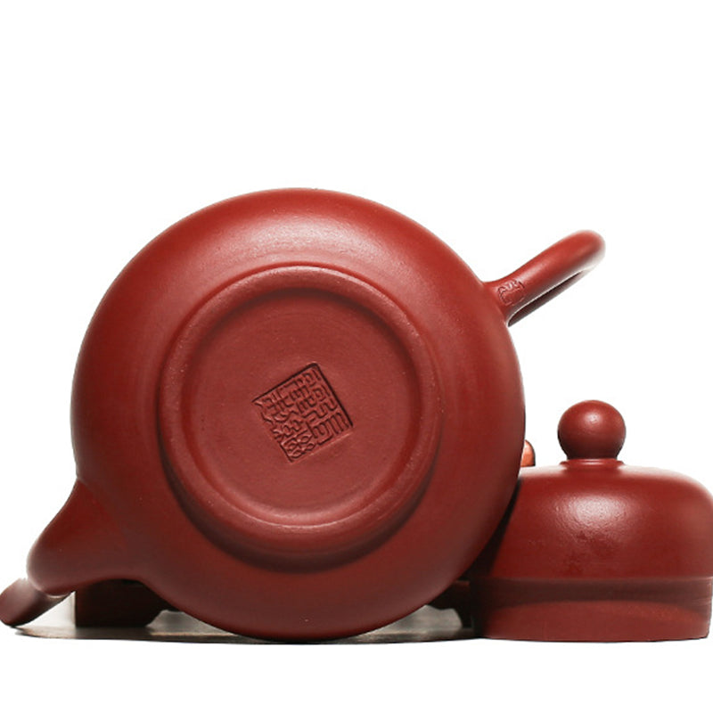 Buddha Stones Vintage Bamboo Peach Blossom Purple Clay Kung Fu Teapot - image 13