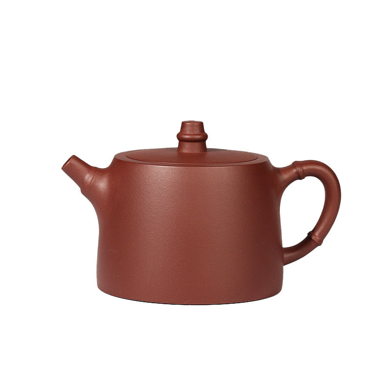 Buddha Stones Handmade Vintage Bamboo Purple Clay Kung Fu Teapot - image 11