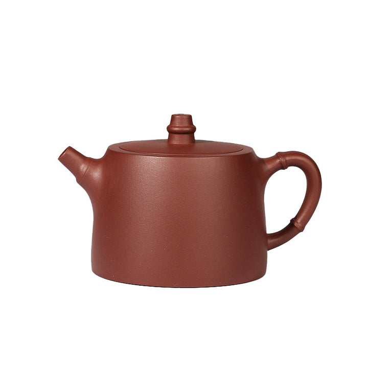 Buddha Stones Handmade Vintage Bamboo Purple Clay Kung Fu Teapot - image 11
