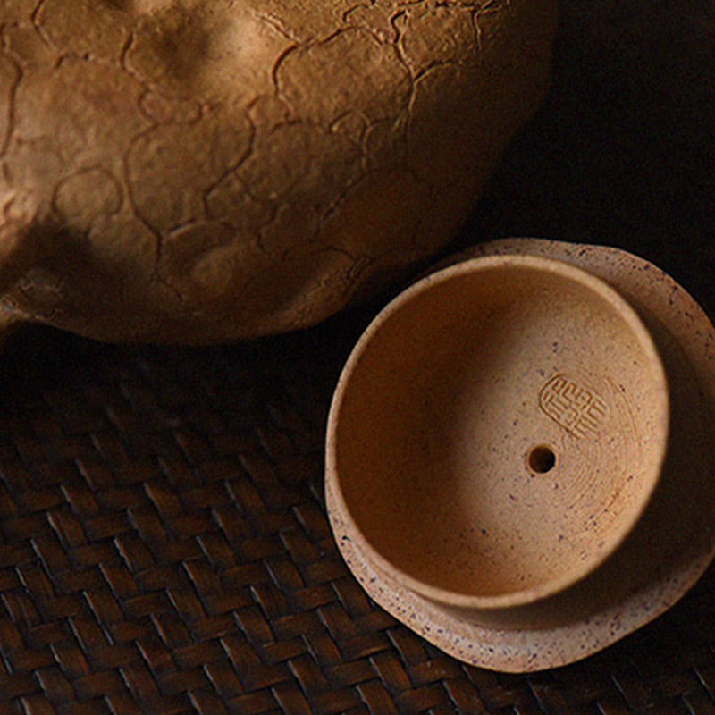 Buddha Stones Handmade Vintage Tree Texture Purple Clay Kung Fu Teapot 220ml - image 11