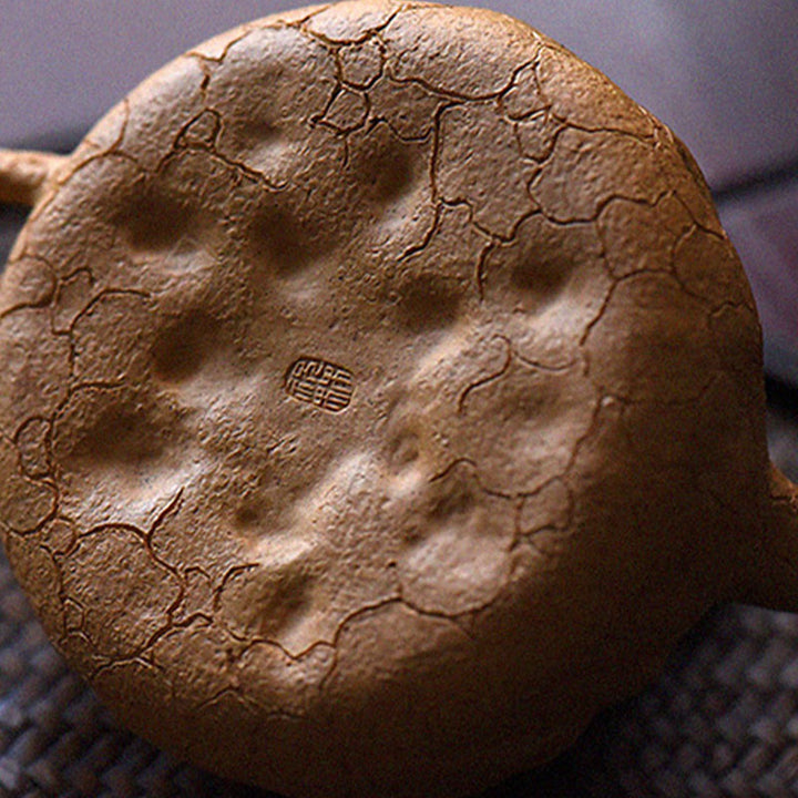 Buddha Stones Handmade Vintage Tree Texture Purple Clay Kung Fu Teapot 220ml - image 15