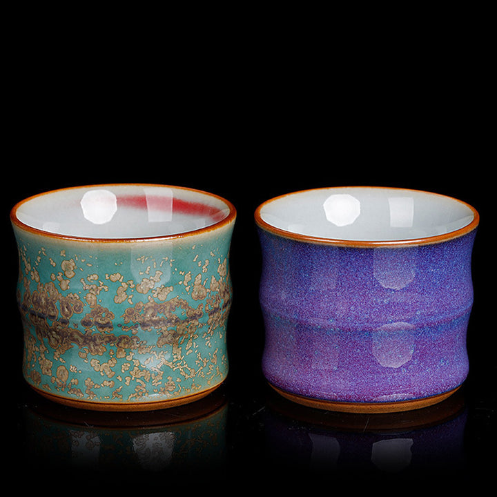 Buddha Stones Kiln Change Ceramic Bamboo Design Teacup Kung Fu Tea Cup - image 8