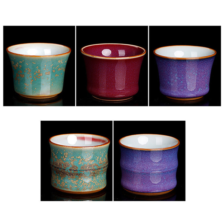 Buddha Stones Kiln Change Ceramic Bamboo Design Teacup Kung Fu Tea Cup - image 16