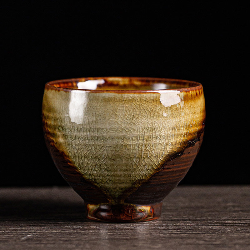 Buddha Stones Retro Brown Kiln Change Ceramic Teacup Kung Fu Tea Cup - image 1