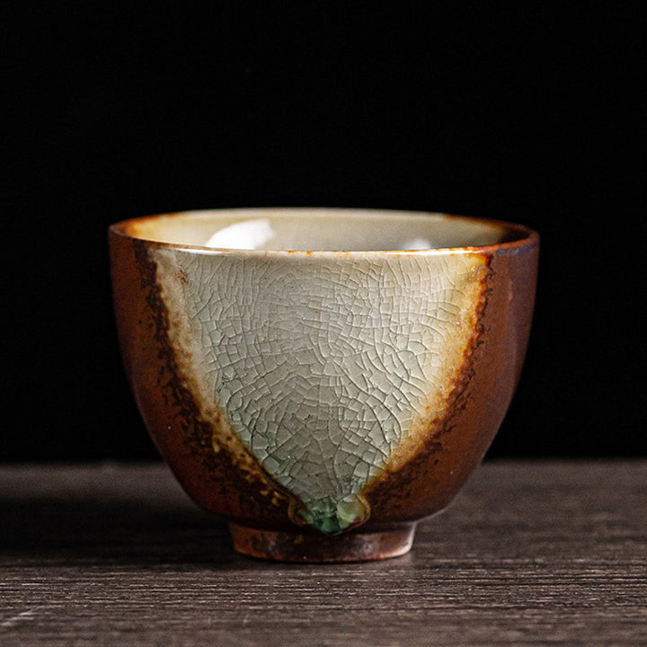 Buddha Stones Retro Brown Kiln Change Ceramic Teacup Kung Fu Tea Cup - 7.5cm*5.5cm*90ml - image 9
