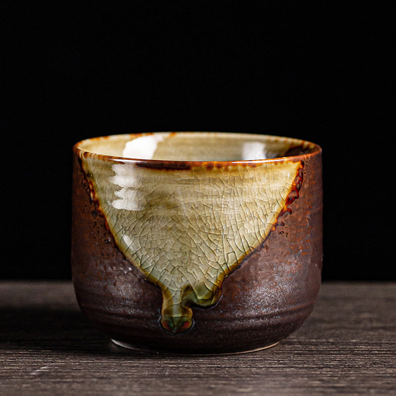 Buddha Stones Retro Brown Kiln Change Ceramic Teacup Kung Fu Tea Cup - 7.5cm*6cm*160ml - image 11