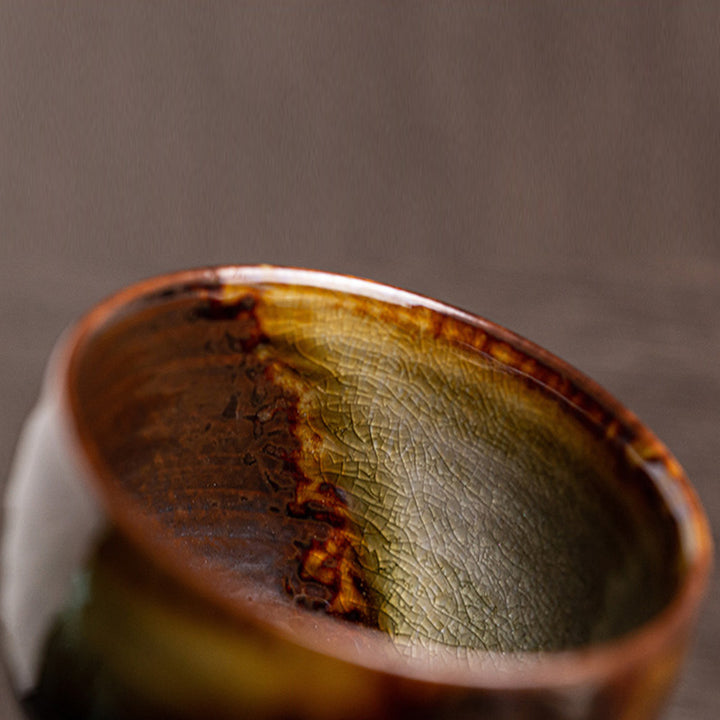 Buddha Stones Retro Brown Kiln Change Ceramic Teacup Kung Fu Tea Cup - image 6