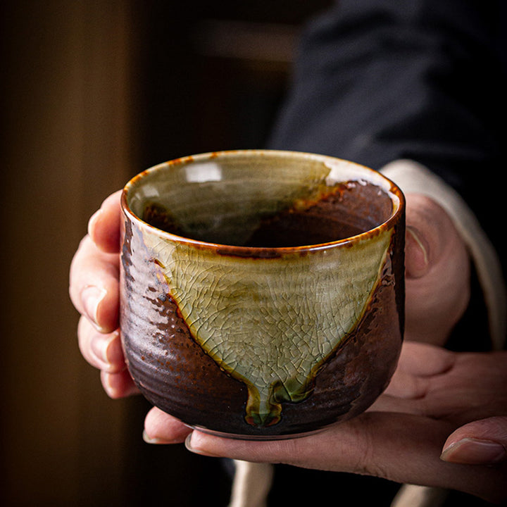 Buddha Stones Retro Brown Kiln Change Ceramic Teacup Kung Fu Tea Cup - image 12