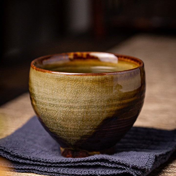 Buddha Stones Retro Brown Kiln Change Ceramic Teacup Kung Fu Tea Cup - image 2