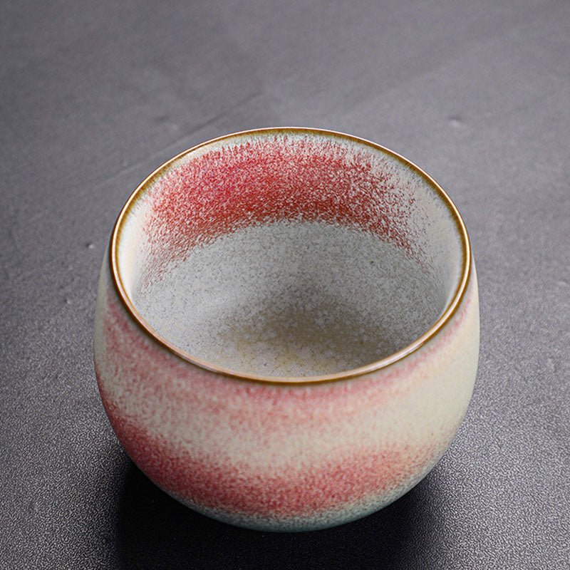 Buddha Stones Retro Red Gradient Kiln Change Ceramic Teacup Kung Fu Tea Cup - image 3